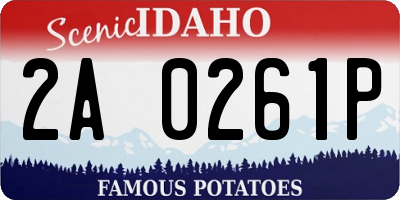 ID license plate 2A0261P