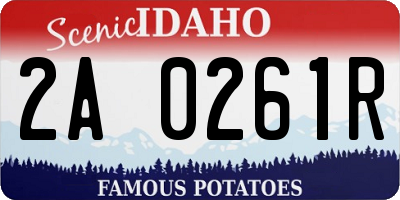 ID license plate 2A0261R