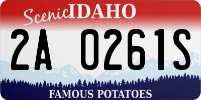 ID license plate 2A0261S