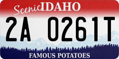 ID license plate 2A0261T