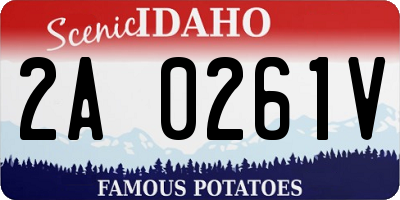 ID license plate 2A0261V