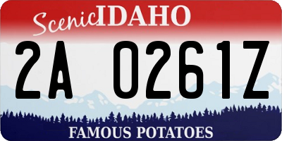 ID license plate 2A0261Z