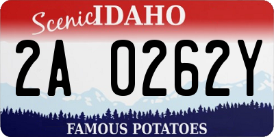 ID license plate 2A0262Y