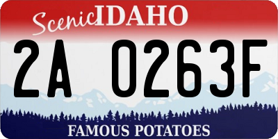 ID license plate 2A0263F