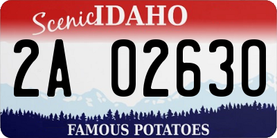 ID license plate 2A0263O