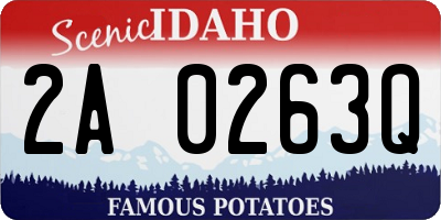 ID license plate 2A0263Q