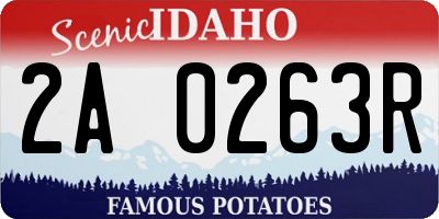ID license plate 2A0263R