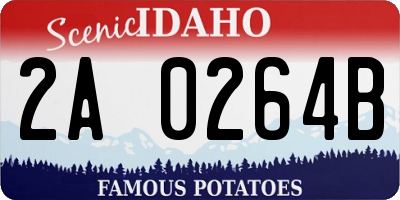 ID license plate 2A0264B