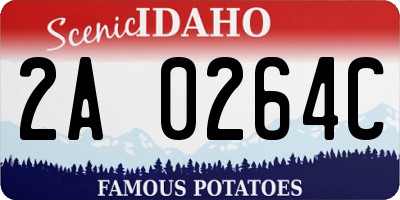 ID license plate 2A0264C