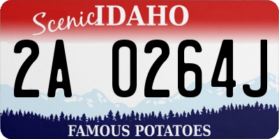 ID license plate 2A0264J