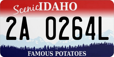 ID license plate 2A0264L