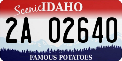ID license plate 2A0264O