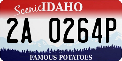 ID license plate 2A0264P