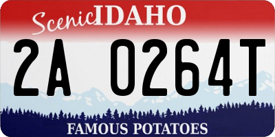 ID license plate 2A0264T