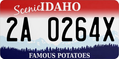ID license plate 2A0264X
