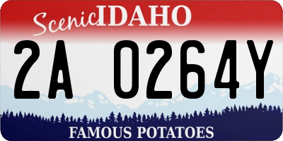 ID license plate 2A0264Y