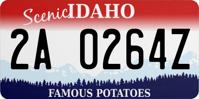ID license plate 2A0264Z