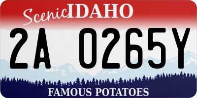 ID license plate 2A0265Y