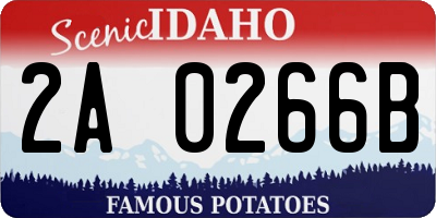 ID license plate 2A0266B