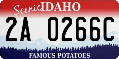 ID license plate 2A0266C