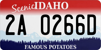 ID license plate 2A0266D