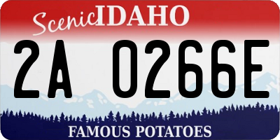 ID license plate 2A0266E