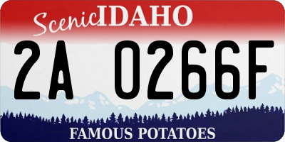 ID license plate 2A0266F