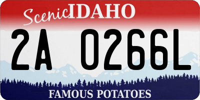 ID license plate 2A0266L