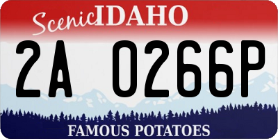 ID license plate 2A0266P