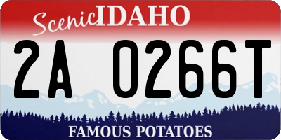 ID license plate 2A0266T