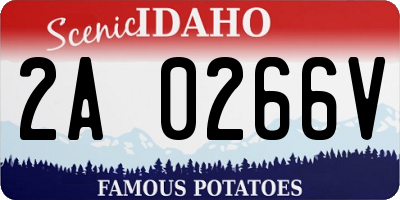 ID license plate 2A0266V
