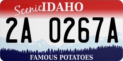 ID license plate 2A0267A