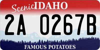 ID license plate 2A0267B