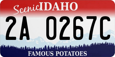 ID license plate 2A0267C