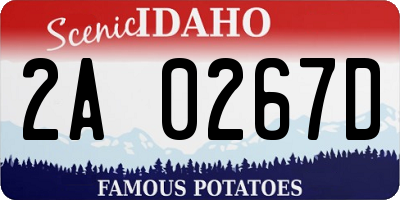 ID license plate 2A0267D