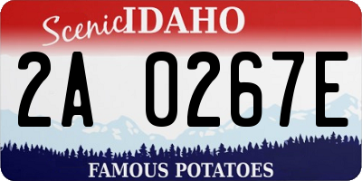 ID license plate 2A0267E