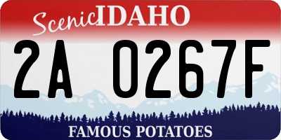 ID license plate 2A0267F