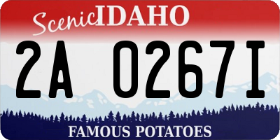 ID license plate 2A0267I