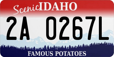 ID license plate 2A0267L