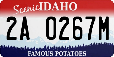 ID license plate 2A0267M