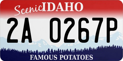 ID license plate 2A0267P