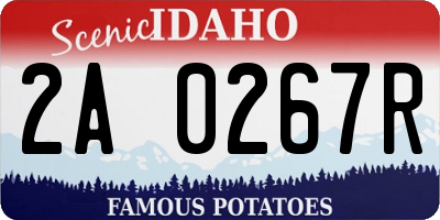 ID license plate 2A0267R