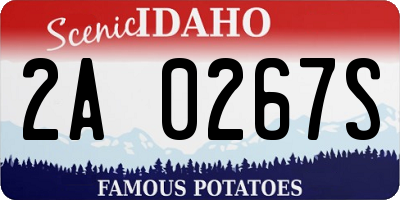 ID license plate 2A0267S
