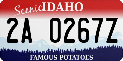ID license plate 2A0267Z
