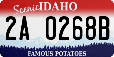 ID license plate 2A0268B