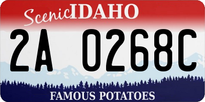 ID license plate 2A0268C