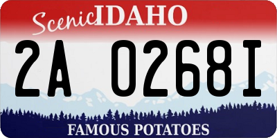 ID license plate 2A0268I