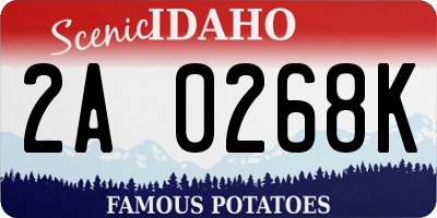 ID license plate 2A0268K