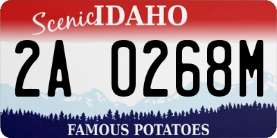 ID license plate 2A0268M