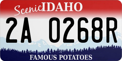 ID license plate 2A0268R